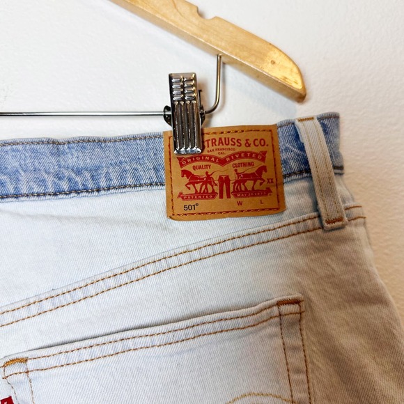 Levi's 501 Origin of Two Minds Original Stretch Shorts sz W34 - Picture 9 of 13